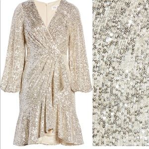 Eliza J sequin dress size 10.  Gold/silver color